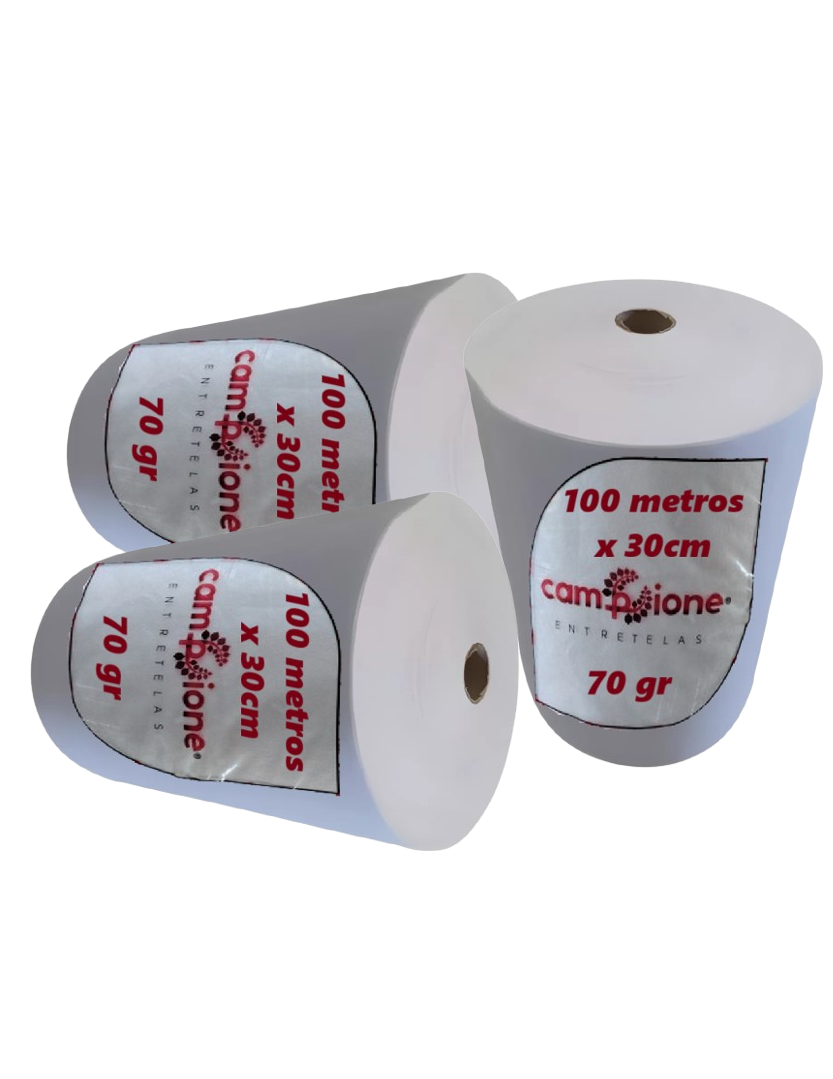 Entretela Rasga Fácil LEI-70 __ ____ __ __ (3 rolos 100m x 30 cm )