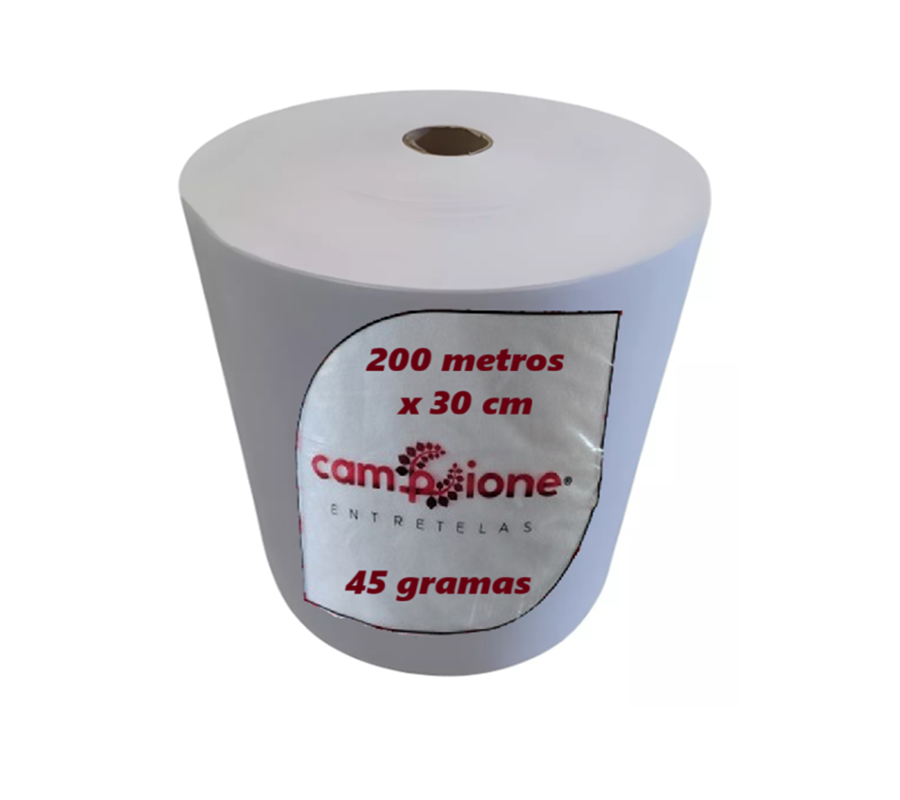 Entretela Rasga Fácil LEI-45 . . . . . . . .. . . (1 rolo 200m x 30cm)